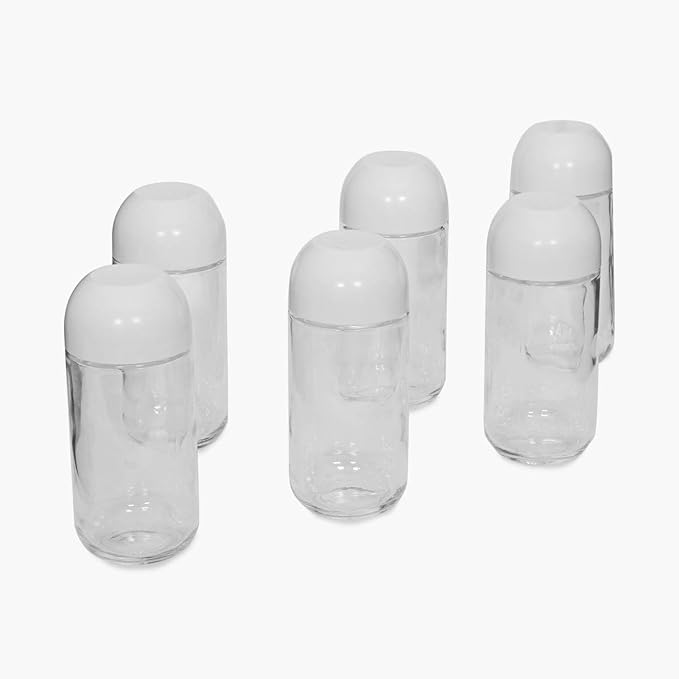 Home Centre Regal - Transparent Solid Glass Canisters - 800ml -Set Of 6 - Image 4