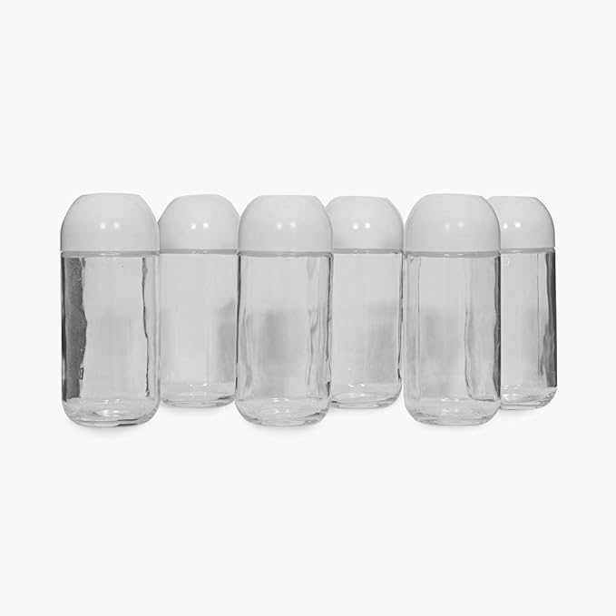 Home Centre Regal - Transparent Solid Glass Canisters - 800ml -Set Of 6 - Image 3