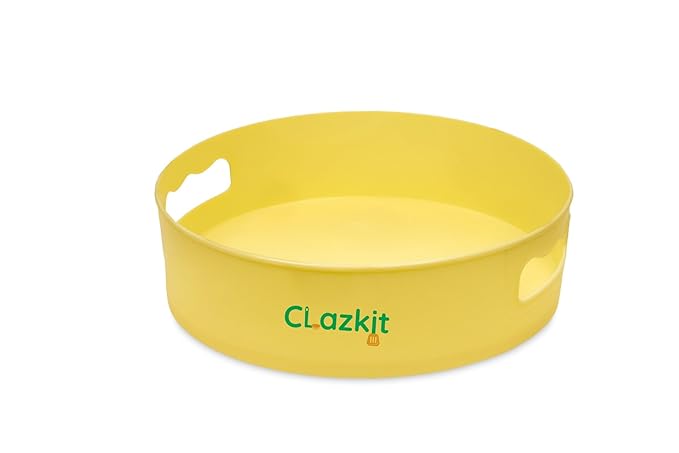 Clazkit Multi-Purpose Kitchen Storage Revolving Tray Cosmetic Organizer Rotating Tray Lazy Susan for Kitchen Cabinet Spice Rack - Image 4