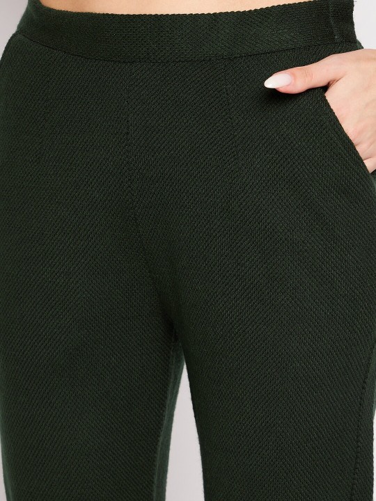 Winter Wear Women Grey Floral Embroidered Thread Work Kurta with Trousers - Image 9