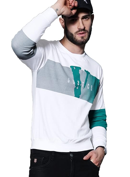 GENTLEMAN Men's Regular Fit Printed Full Sleeve T-Shirt