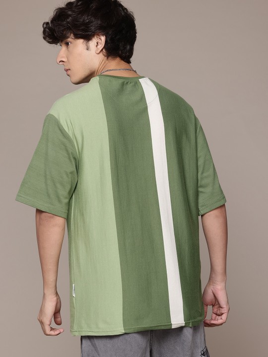 The Lifestyle Co. Striped Drop-Shoulder Sleeves T-shirt - Image 4