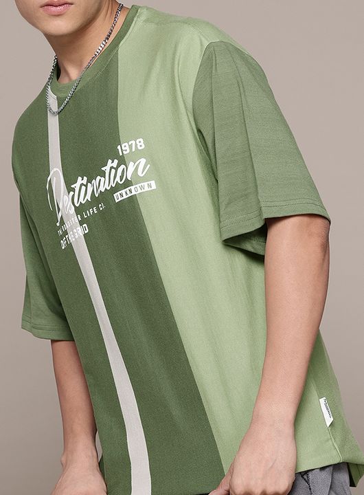 The Lifestyle Co. Striped Drop-Shoulder Sleeves T-shirt - Image 8