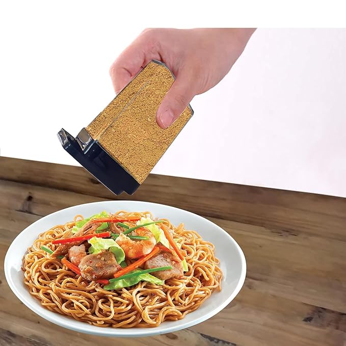 TASMAX 8 Pcs Sets Airtight Masala Box For Kitchen Masala Container For Kitchen Spice Jars Multi Storage Container For Kitchen Easy Flow Spice Storage Container With Tray Spice Jars - Plastic, Black - Image 2