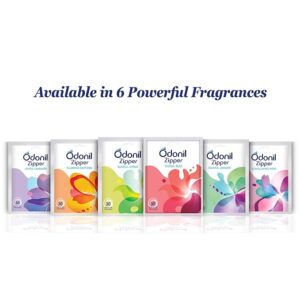 Odonil Bathroom Air Freshener Zipper Mix - 50g (10gx5) | Assorted Pack | Instant & Long Lasting Fragrance | Lasts upto 30 days | Germ Protection | Air Freshener for Bathroom, Toilet, Home & Office