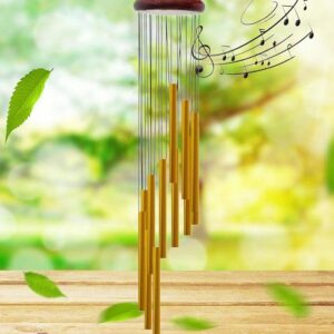 Wind Chimes for Home, Home Decor Items Hanging Decorative Items, Bells Hanging Decoration Wind Chimes for Balcony Living Room Garden Decoration Indoor Outdoor Windchime Decor (Golden)