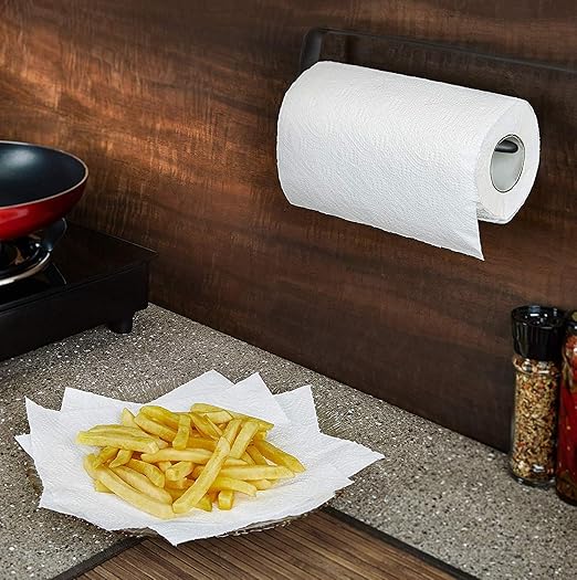 Amazon Brand - Solimo 2 Ply Kitchen Tissue/Towel Paper Roll 240 pulls | 60 pulls X 4 Rolls | soft and highly absorbent | 100% Natural Virgin Cellulose Fiber - Image 3