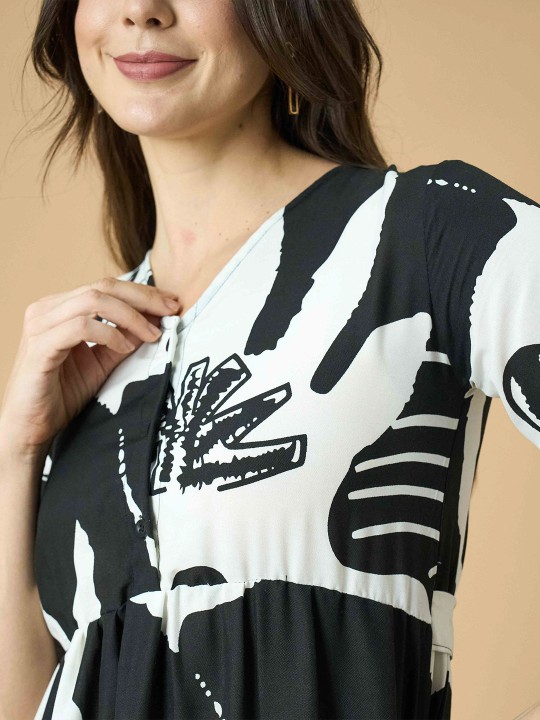 Women Printed Fit & Flare Maxi Dress - Image 2