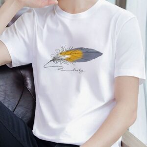 Men White Cotton Round Neck Short Sleeves T-shirt