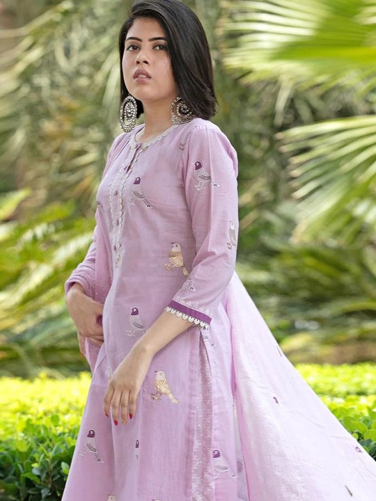 Animal Printed Straight Kurta With Salwar & Dupatta - Image 5