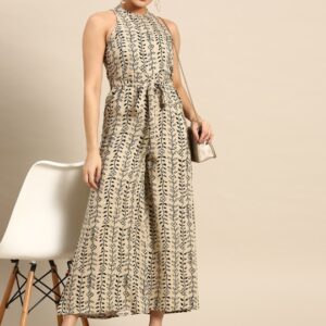 Women Shirt Collar Basic Jumpsuit