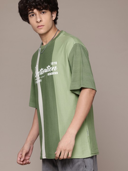 The Lifestyle Co. Striped Drop-Shoulder Sleeves T-shirt - Image 2