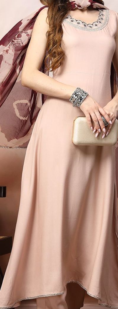 Rose Gold Lace Frills Bows and Ruffles A Line Kurta With Dupatta - Image 8